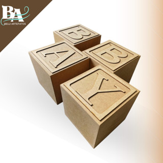 Cubo Baby 20x20 Decoração Baby Montado em Oferta na Shopee
