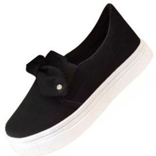 Tênis Feminino Laço Casual Confortavel Slip ons em Oferta na Shopee