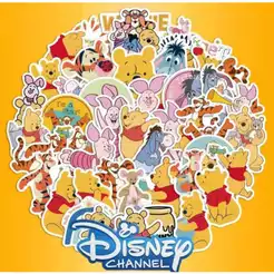 Kit 50 Adesivos Disney POOH Urso Tigger Criativo Decorativo