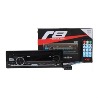 Rádio Automotivo JR8 FM USB Bluetooth 4 Canais 4x45W Player Digital em Oferta na Shopee