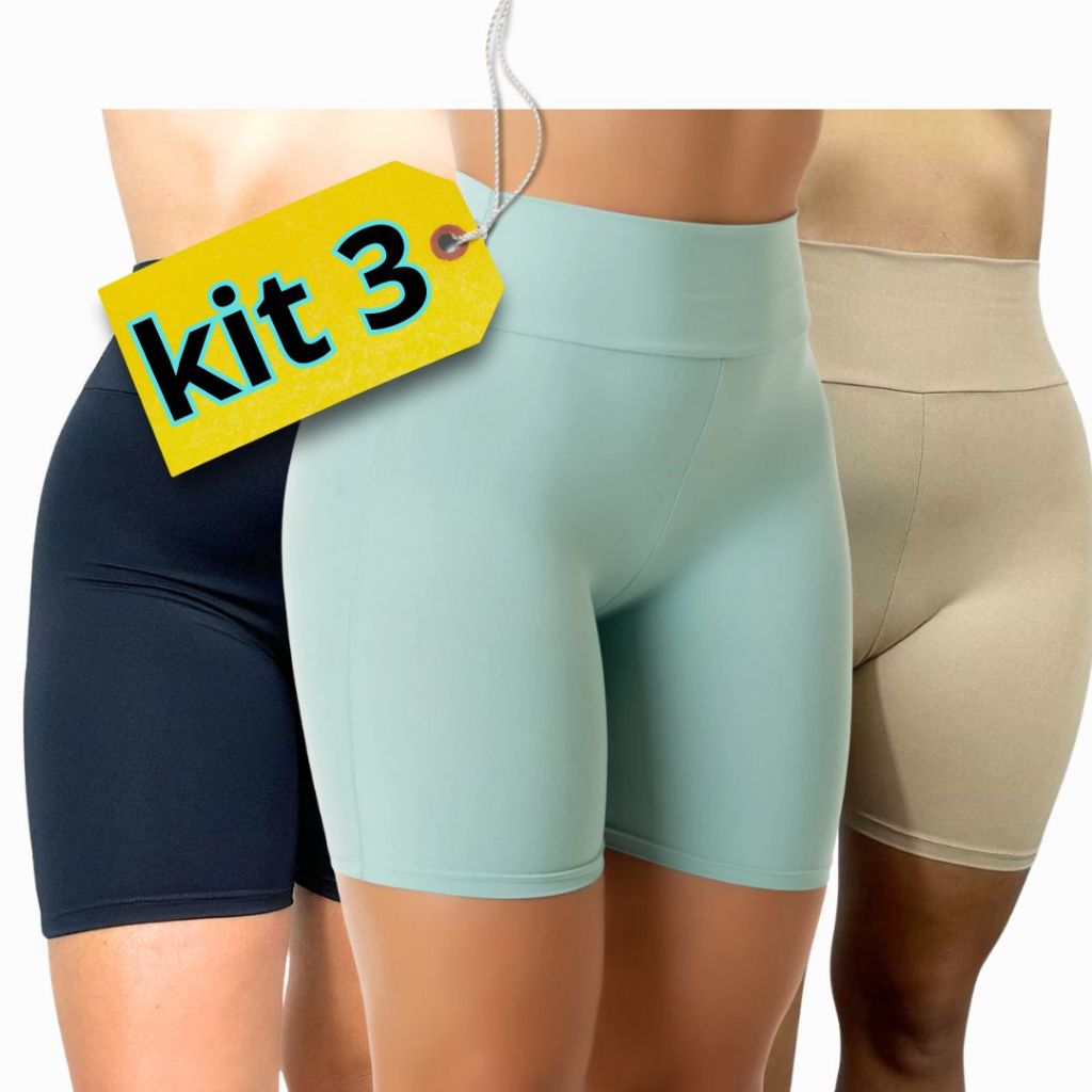 Kit Short Anágua Segunda Pele Cintura Alta Bermuda Modeladora Feminino - 017 em Oferta na Shopee