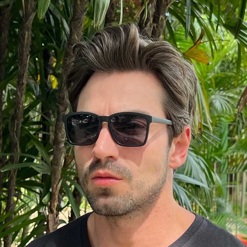 Óculos de Sol Esportivo Masculino UV400 Quadrado Leve Corrida Ciclismo Tennis em Oferta na Shopee