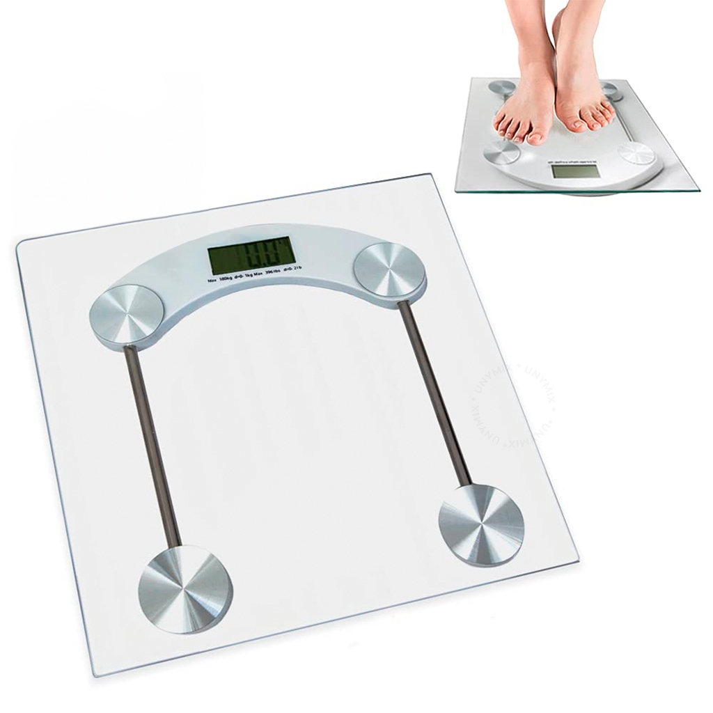 Balança Digital Medidora Corporal Vidro Temperado Suporta Até 180kg