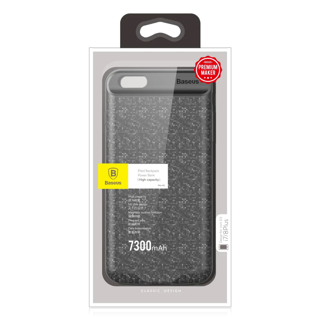Capa Case Carregadora Bateria iPhone 6 6s Plus 7300 Mah Baseus Ultra Capacidade Original