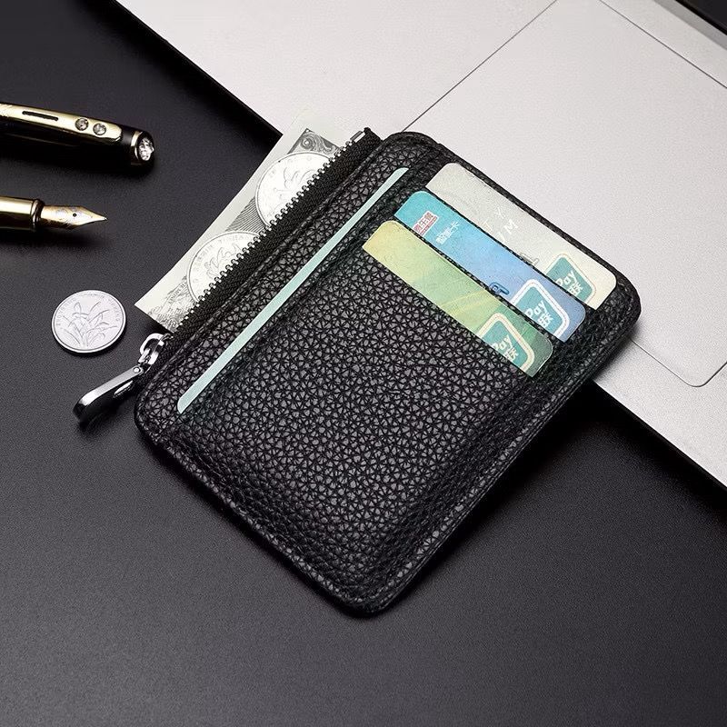 Porta Cartão 3 em 1 Unissex Couro Sintético com Ziper Porta Cartao, Moeda, Documentos 8071 em Oferta na Shopee