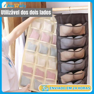 Organizadora de Peças íntimas Calcinhas Meias Lenço Pequenos Acessórios com Divisórias SN…