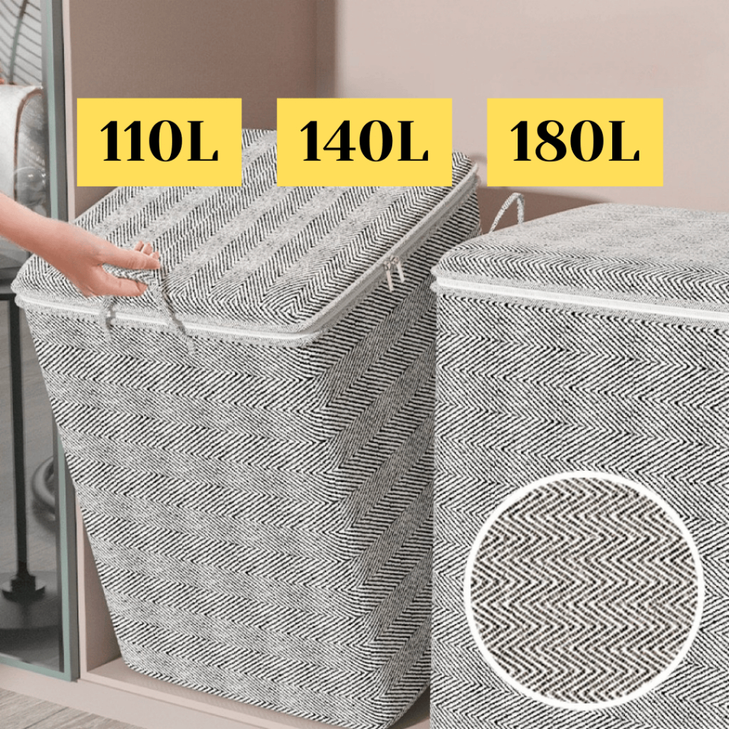 GRANDE Saco de Armazenamento Acolchoado Dobrável Duvet Organizadora de Cobertor Casaco Roupa em Oferta na Shopee