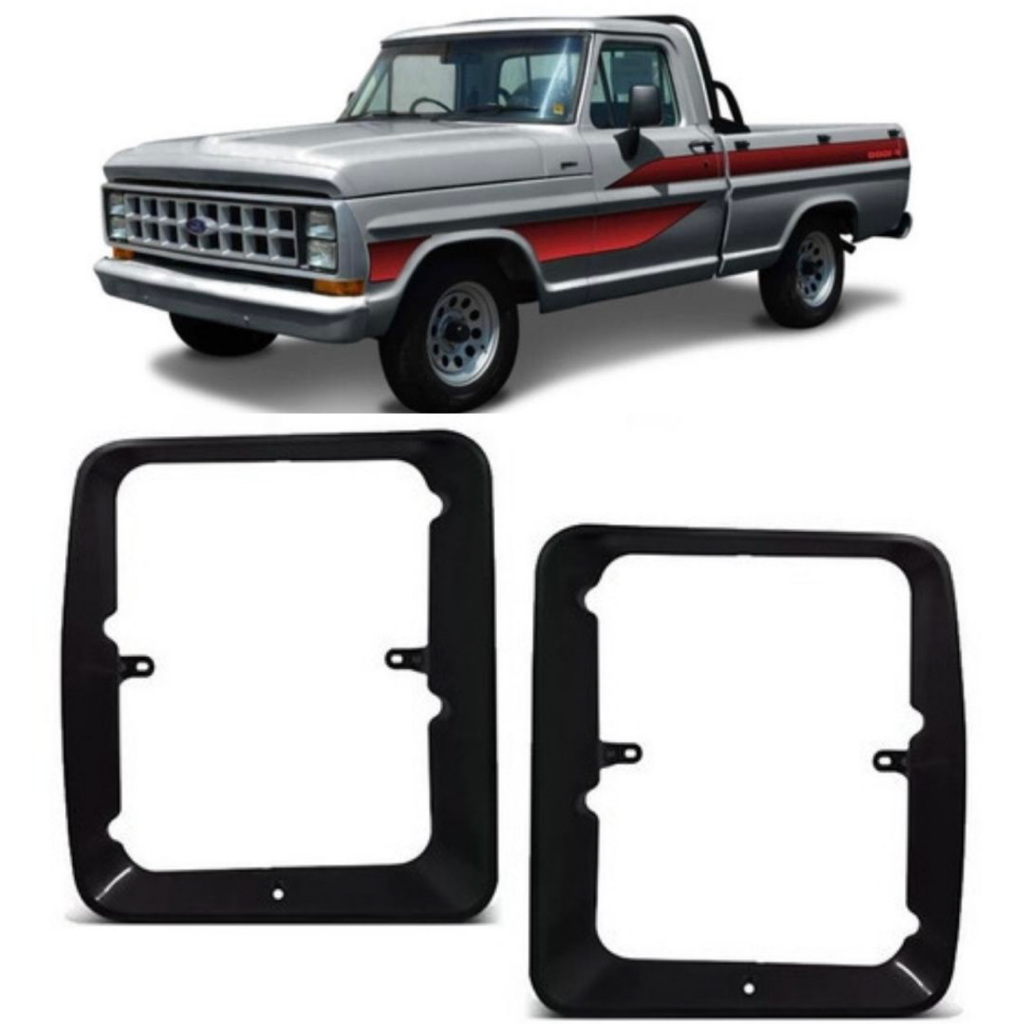 Par Aro Moldura Farol Ford F1000 F4000 82 83 84 85 86 87 88 89 90 91 1992 em Oferta na Shopee