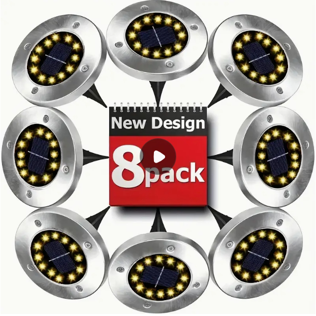 Luz Solar para Exterior de 12 Led Luminaria de Chão Lâmpada Solar de Piso Luz de Caminho Jardim em Oferta na Shopee