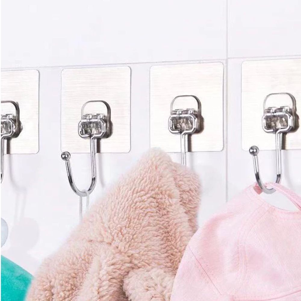 Kit 5/10/20 /30 Ganchos Adesivos Universais com Acabamento Metálico - Força e Elegância para Sua Casa BESTLU em Oferta na Shopee