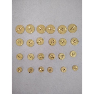 Botão Dourado ABS Riscado – Pacote com 12 Unidades em Oferta na Shopee