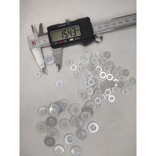 Botão Branco Acetinado 15mm e 10mm - Pacote com 12 Unidades (1 Dúzia) em Oferta na Shopee