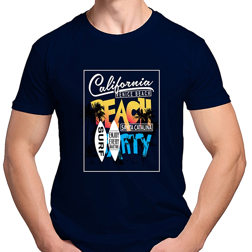 Camiseta Masculina Estampa Califórnia Novidade 2025 Moda Verão Praia