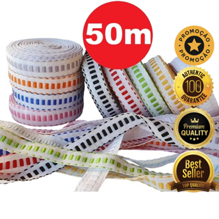 Galão Passa Fita Falso Rolo com 50 Metros de 16.5mm 100% Poliéster - Aviamento em Oferta na Shopee