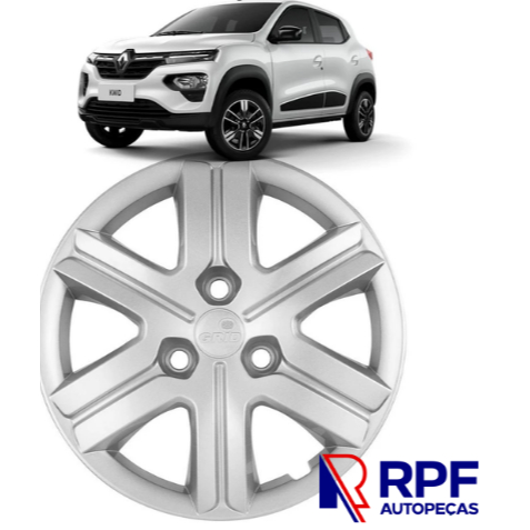 Jogo Calota Modelo Kwid Zen 2020/ Aro 14 Polegadas Parafuso Cubo Padrão Grid
