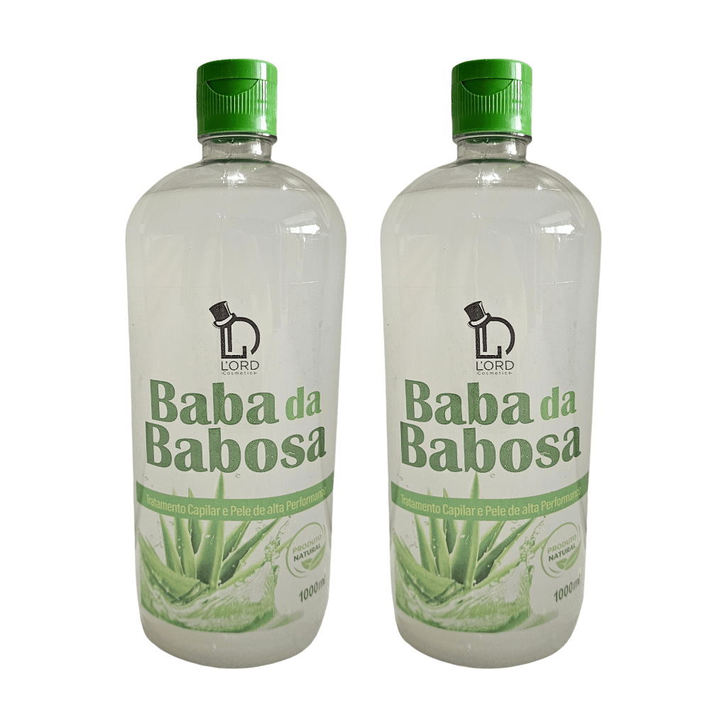 Kit 2x Baba da Babosa (Aloe Vera) 1L - Hidratação e Nutrição para Cabelos e Pele - Lord Cosméticos em Oferta na Shopee