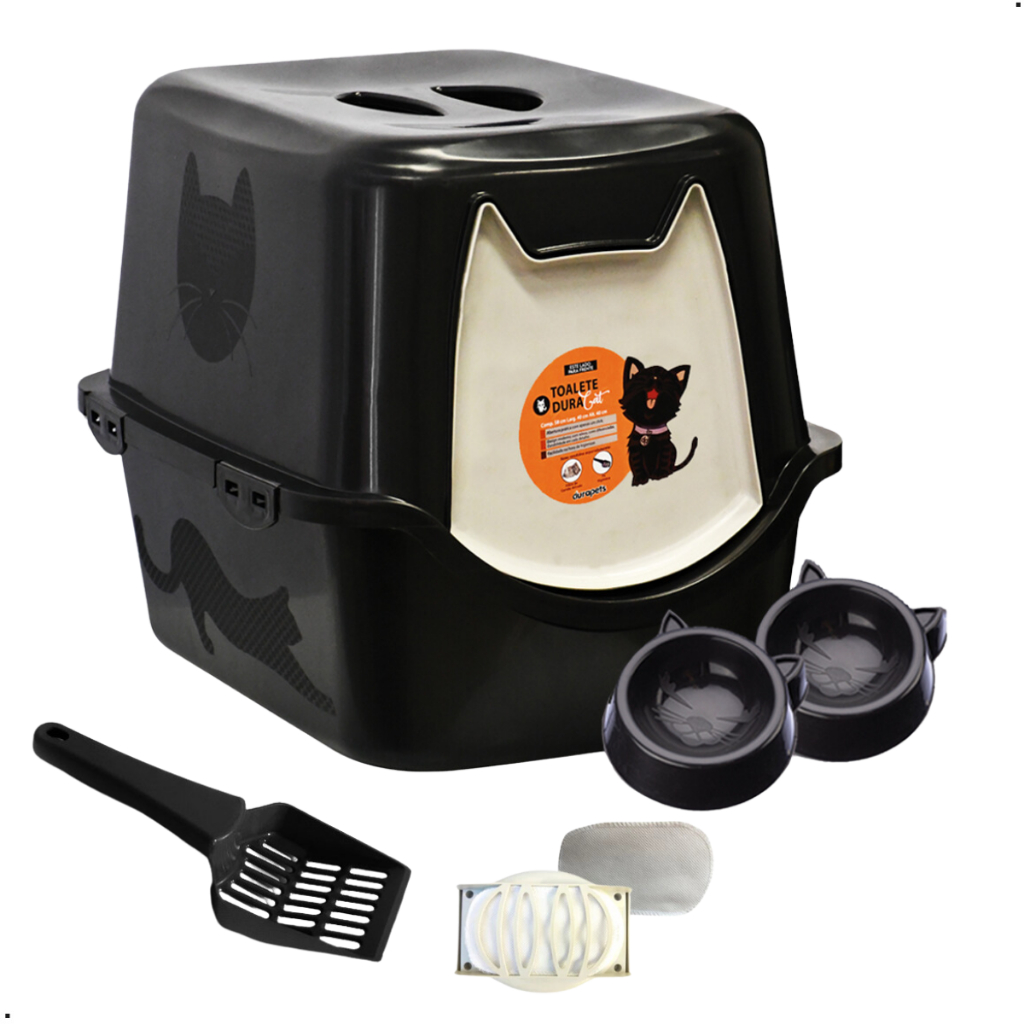 Caixa Areia Fechada Banheiro Toalete Sanitário Gato Antiodor Durapets