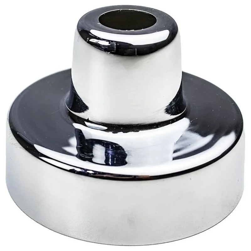 Canopla acabamento metal  inox para registro grande estria Deca compativel