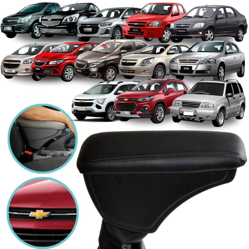 Apoio de Braço Suporte Encosto Descanço Porta Chevrolet Prisma Onix Celta Agile Montana Tracker Cobalt Spin