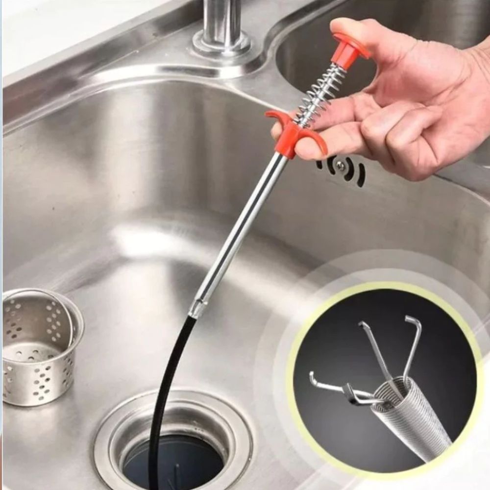 KIT 2 Desentupidor Para Ralo Com Garra e Pia Pegador de Objetos Fexíveis para coleta de garra de encanamento