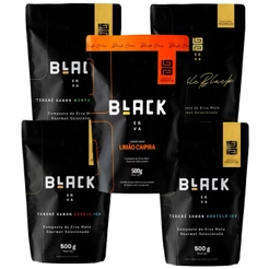 Kit com 5 Ervas Mate Tereré BLACK ERVA 500g Todos os sabores - ERVA BLACK