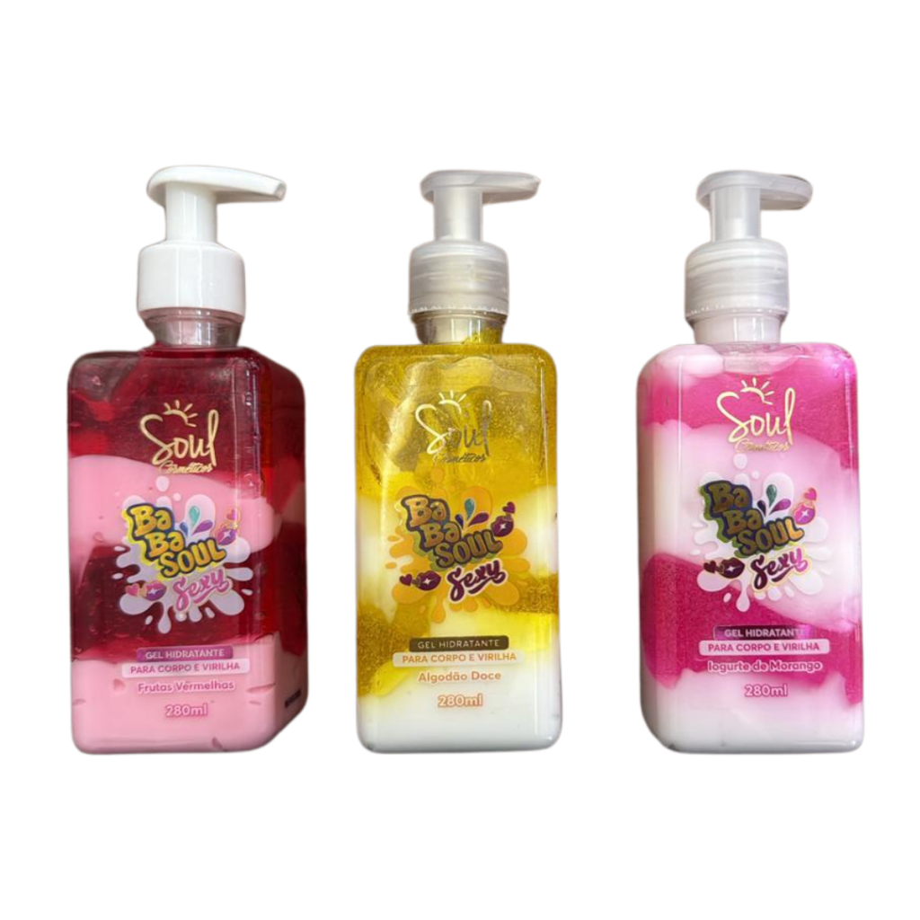 Kit 2 Gel Hidratante Corporal Creme para Virilha Babasoul Blow Soul Cosméticos em Oferta na Shopee