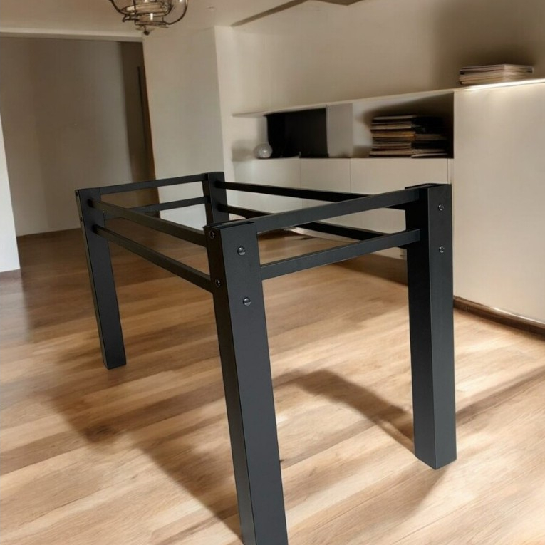 Pé Base Estrutura De Mesa Jantar 4 Lugares 120cm Aço Preto em Oferta na Shopee