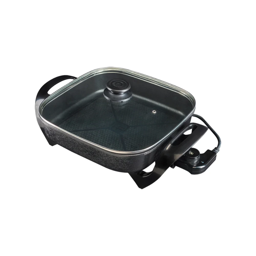Panela Elétrica Mangiare 30cm 127V Apeq01i-01 1500w Quadrado Preto Agratto
