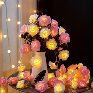 2M Luz De Fada Rosa LED Com Corda Para Festa de Casamento Aniversario Decoração
