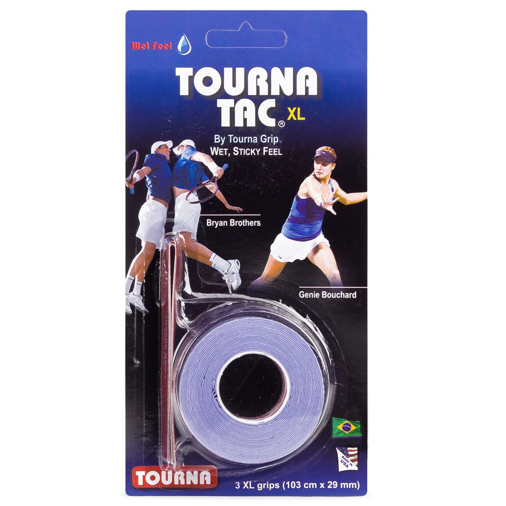 Overgrip Grip Tourna Tac XL Azul Cartela 3un - Over Grip Para Raquetes de Tênis, Beach Tennis, Padel