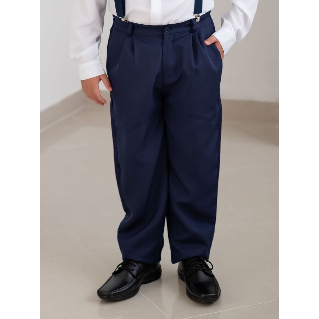 Calça Social Infantil Azul Marinho Menino Esporte Fino Festa em Oferta na Shopee