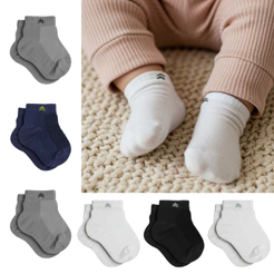 Kit 6 Pares Meias Infantil Baby Up 02025 Algodão Cano Médio