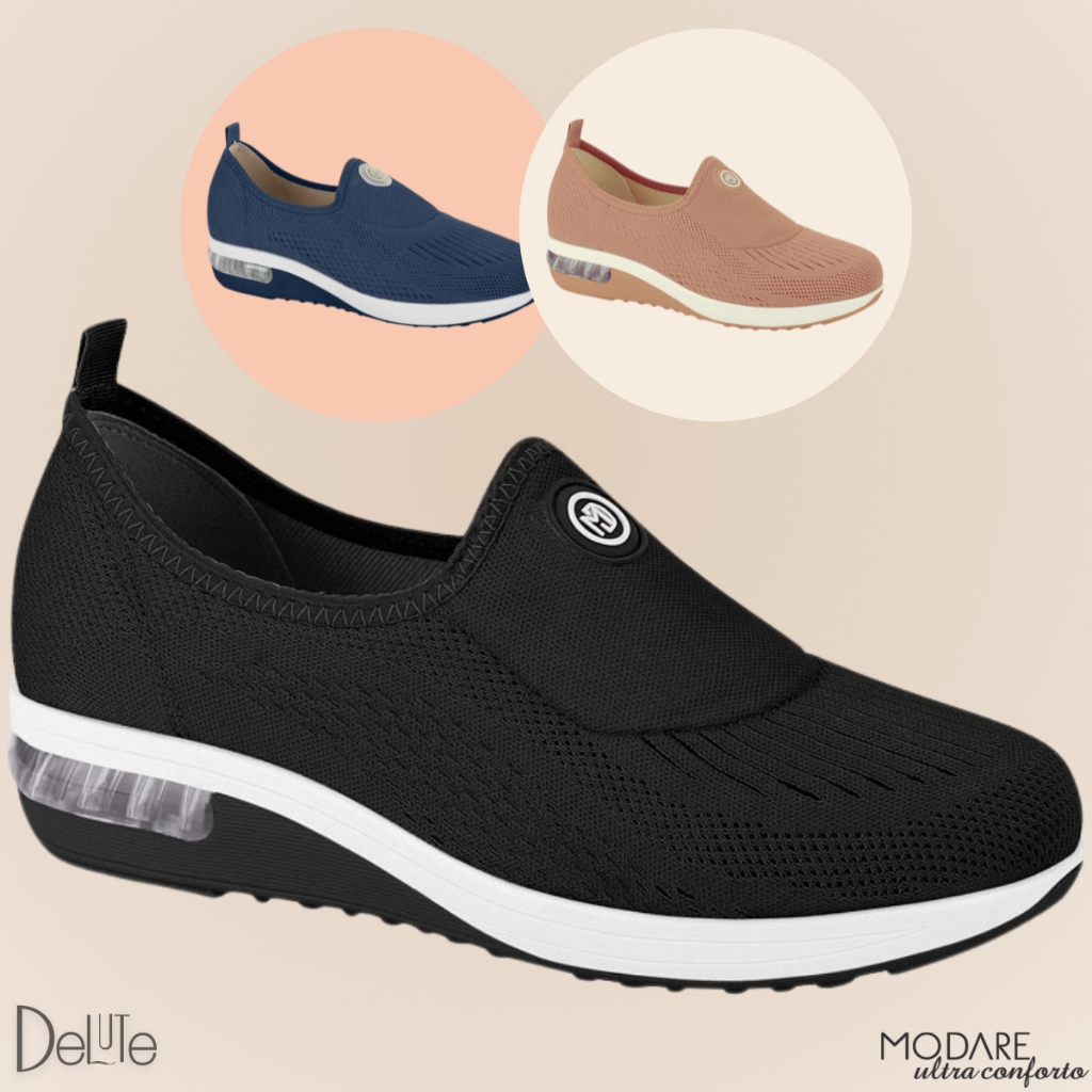Tênis Feminino Modare Slip On Casual Ultra Conforto Esportivo Amortecedor de Impacto com G...