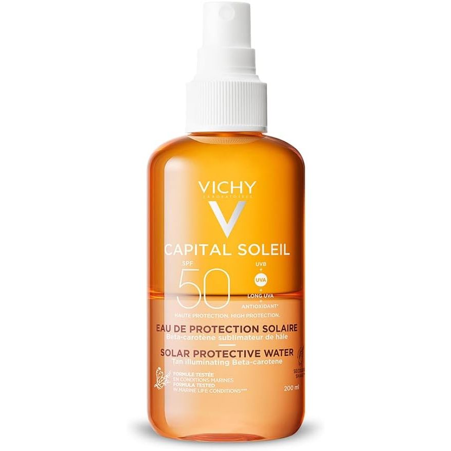 Vichy Capital Soleil Água Solar Protetora Iluminadora Corporal FPS50 - 200ML