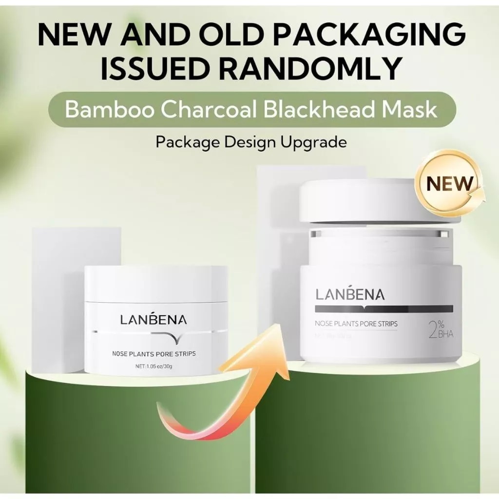 LANBENA 2%BHA Máscara de remoção de Cravo Original + Espatula + 60 Papel Removedor