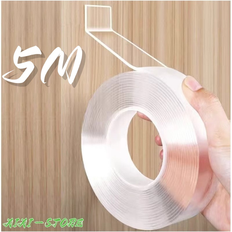 5 METROS Fita Adesiva Dupla Face à Prova d'Água, Nano, Transparente, Anti-Míldio, Linda, Fita Adesiva de Costura em Oferta na Shopee