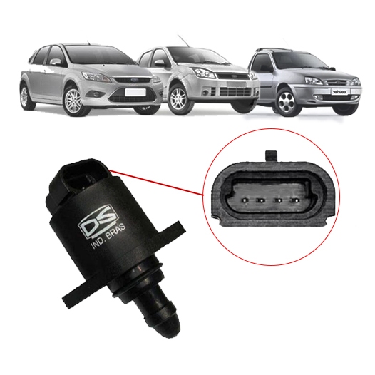 Atuador De Marcha Lenta Ford Courier Focus Fiesta 1.6 Flex 2004 2005 2006/ Zetec Rocam DS1622
