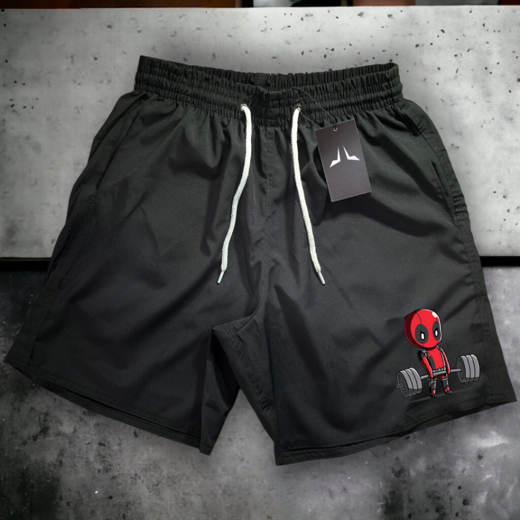 Bermuda Mauricinho DEADPOOL 01  -  Academia, Skate, Basquete, Corrida, musculação, caminhada