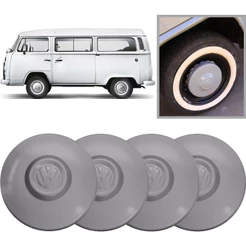 Kit 4 Calotas Cinza Centro Roda Kombi 1997 1998 1999 2000