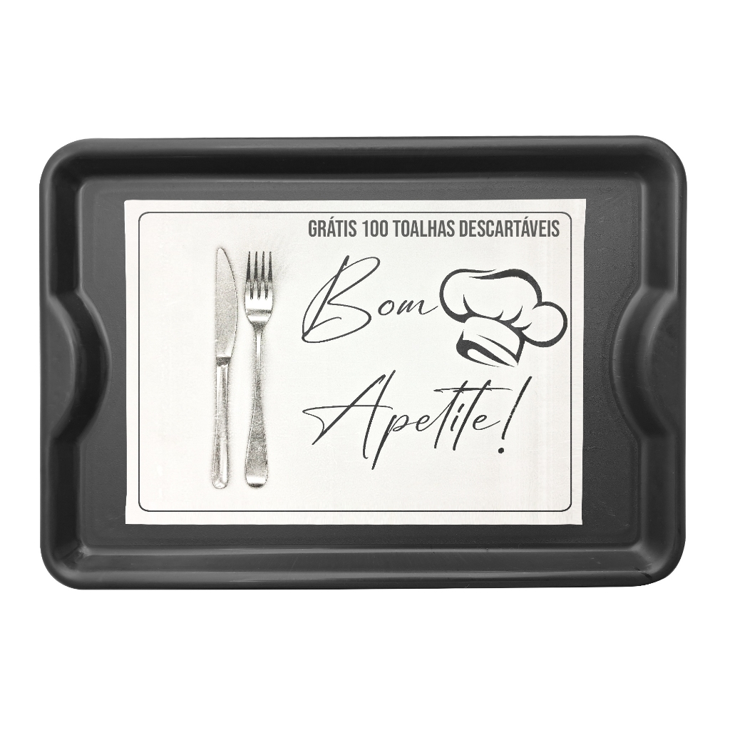 Kit 20 Bandeja Plástica 48x33 Restaurante Fast Food Self Service