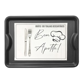 Kit 20 Bandeja Plástica 48x33 Restaurante Fast Food Self Service