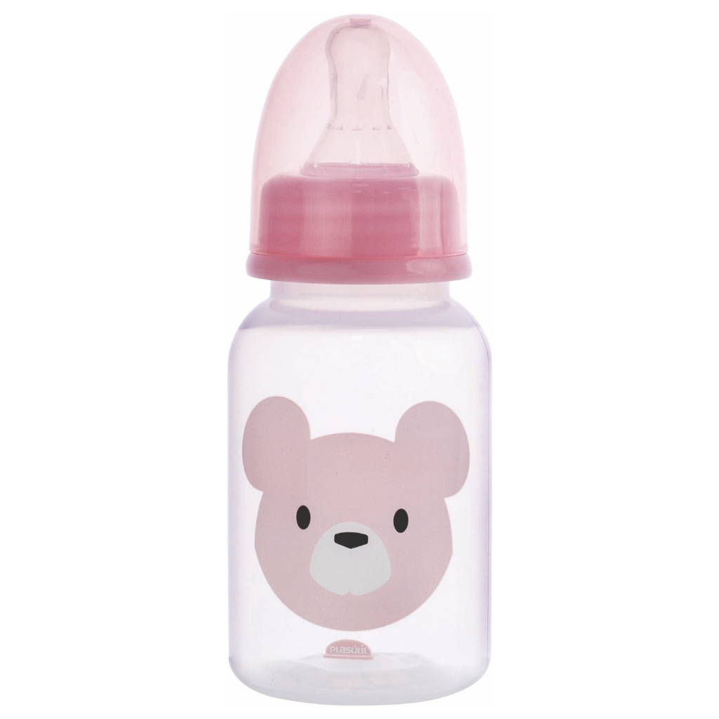 Mamadeira Anticólica Bico Fino Silicone 150ml Plasútil