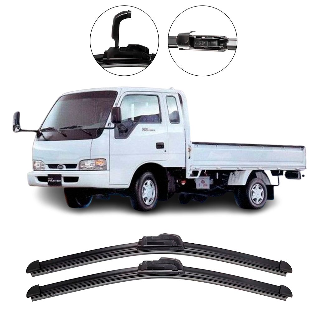 Par Palhetas Limpador De Parabrisa Kia Bongo / K2700 1998 1999 2000 2001 2002 2003 2004