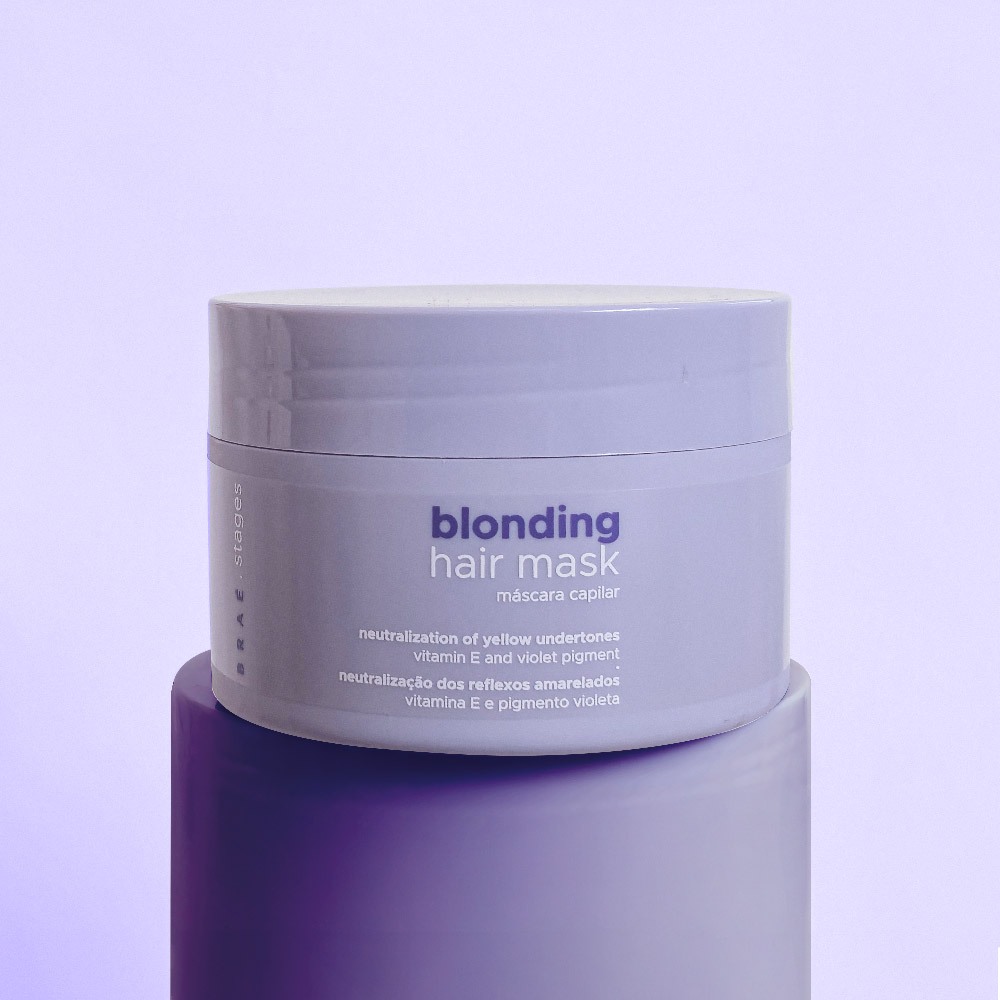 Detalhes do Máscara Capilar Condicionante Braé Stages Blonding 200g Matizadora para Cabelos Loiros