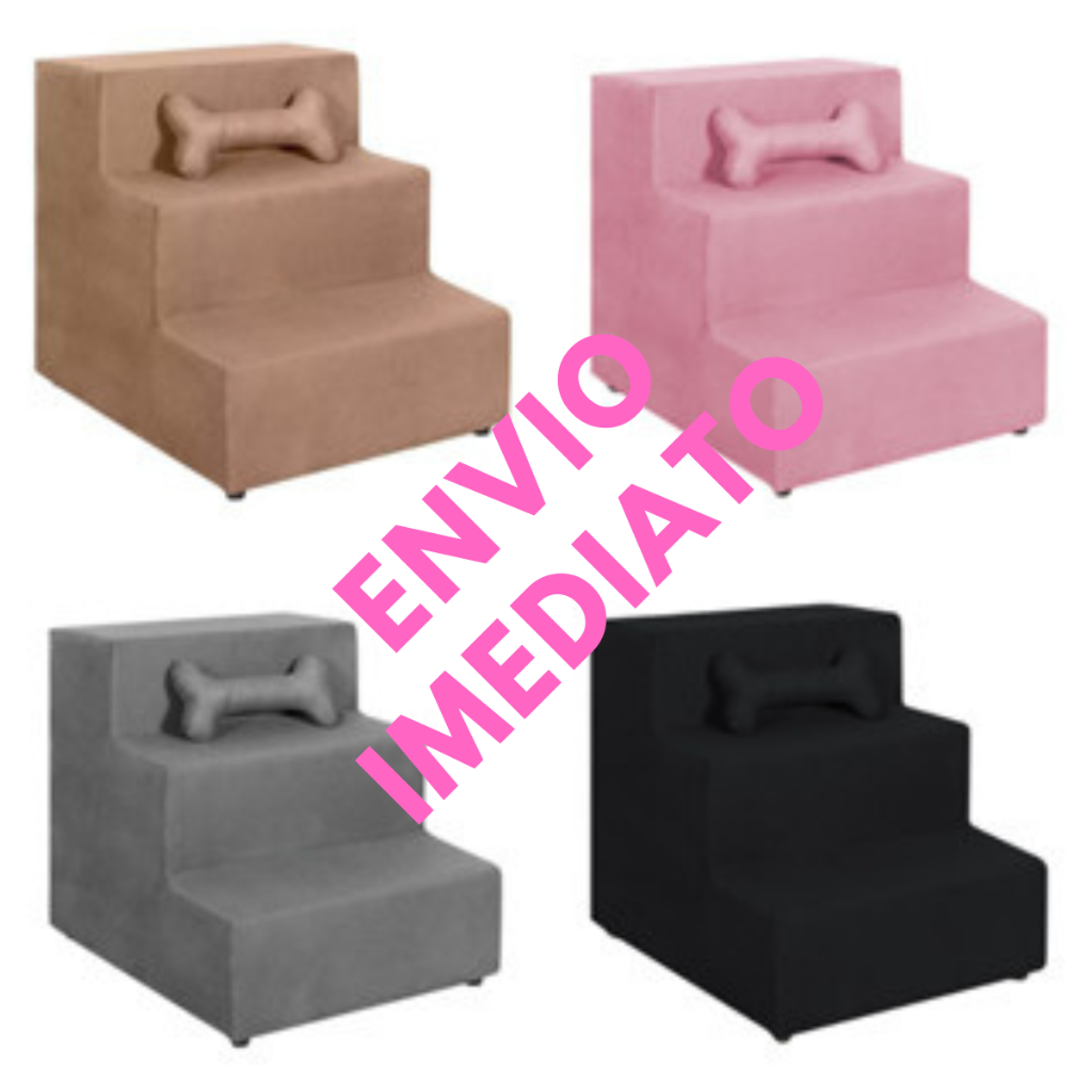 Escada Para Cachorro Gato Pet 3 Degraus