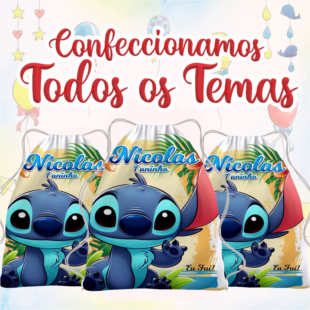 25 Mochilinha Bolsa Para Doces Bolsa Para Lembrancinha De Festa Todos os temas