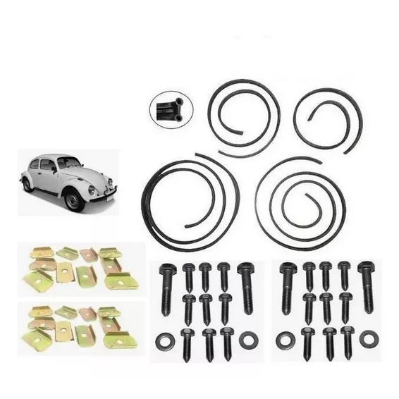 Kit Borracha Assoalho Fusca + Kit Parafusos + 20 Barquinhas em Oferta na Shopee