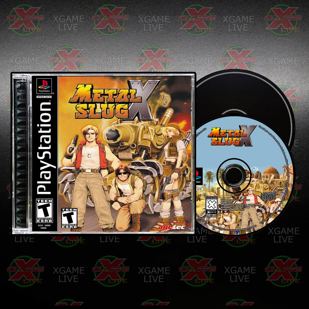 Metal slug X Mídia Preta - Repro Ps1 / Psx Play 1 By XGAMELIVE