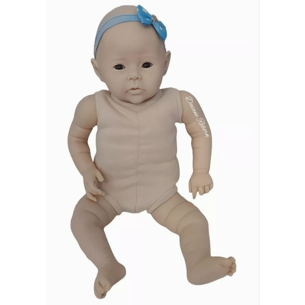 Kit Molde Bebê Rebor Raven C/ Corpinho Tecido. Olhos Brinde