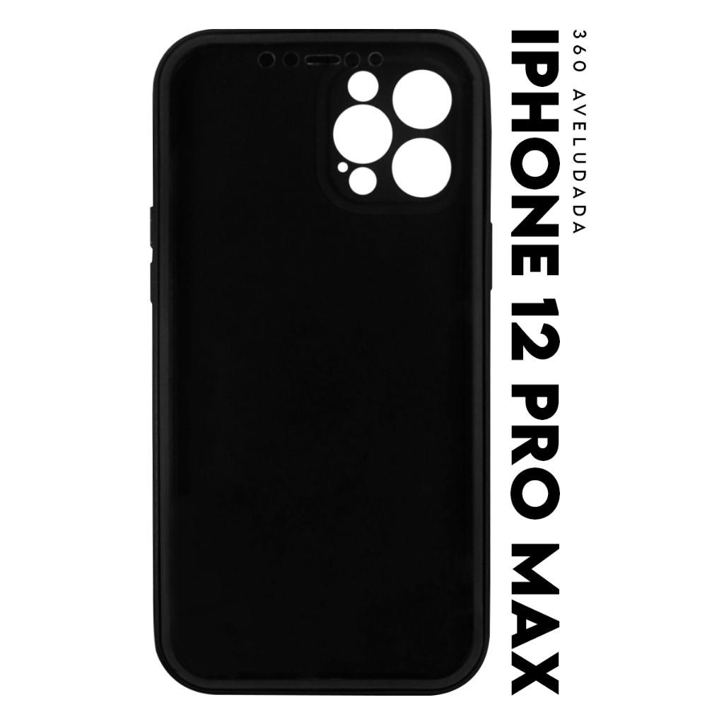 Capa Case Capinha 360 Frente e Verso Aveludada Cobre Tela Inteira Para Iphone 12 Pro Max tela 6.7 pol - Luiza Cell25